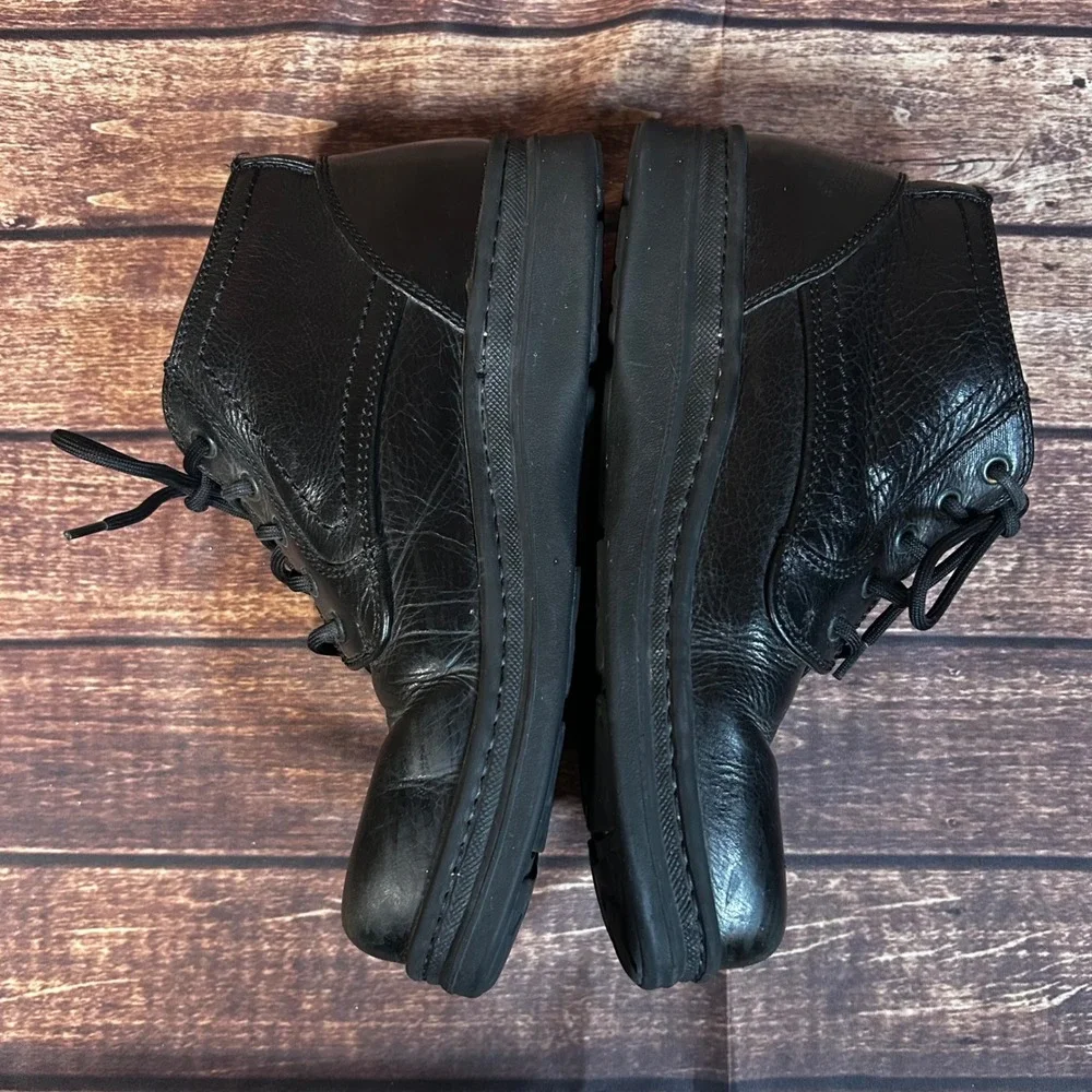 Footprints Birkenstock Black Leather Lace Up Chukka Boots Mens EU 40 Portugal